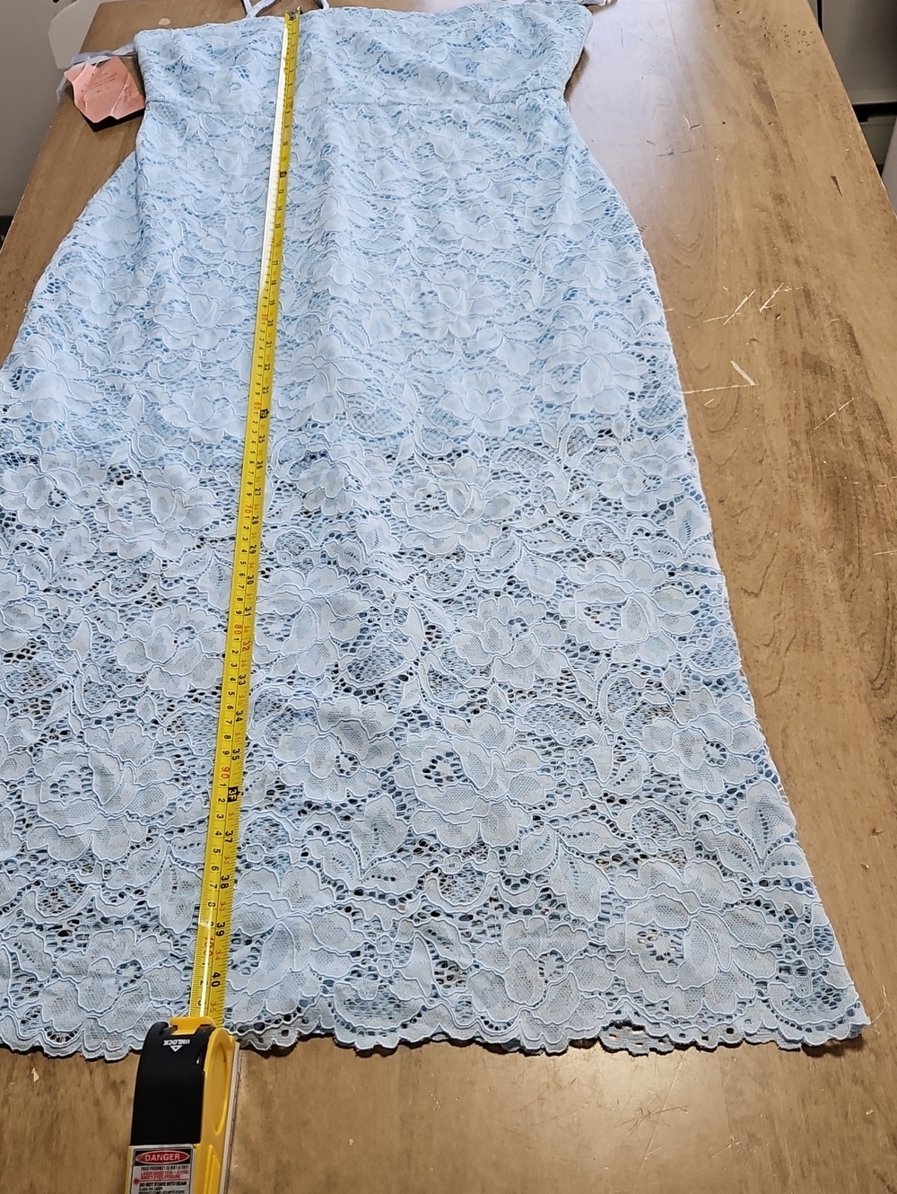 BHLDN Anthropologie Maria Lace Midi Dress Light Blue Size M - Picture 9 of 14